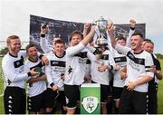 5 August 2018; Maynooth University Town players celebrate with the cup after the Tom Hand Cup Final match between North End United and Maynooth University Town at All Blacks AFC in Bog East, Co. Wexford. Photo by Eóin Noonan/Sportsfile