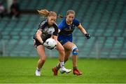 6 August 2018; Laura-Ann Laffey of Sligo in action against Alanna Conroy of Wicklow during the TG4 All-Ireland Ladies Football Intermediate Championship quarter-final match between Sligo and Wicklow at the Gaelic Grounds in Limerick. Photo by Diarmuid Greene/Sportsfile