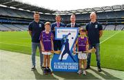 7 August 2018; The Beacon Hospital All-Ireland Hurling Sevens, organised by Kilmacud Crokes GAA Club and kindly sponsored this year, for the first time, by Beacon Hospital was officially launched in Croke Park. Pictured at the launch are hurlers, Bill O'Carroll, left, and Fergal Whitely, right, with Mark Lohan, Chairman, Hurling 7s Committee Chairman, Brian Fitzgerald, Deputy CEO, Beacon Hospital, and Under 10 Kilmacud Crokes hurlers Michael Lyng, left, and Cian Manning. Photo by Ramsey Cardy/Sportsfile