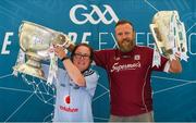 11 August 2018; Deirdre Prince, from Stoneybatter, Co Dublin, and Pearse Fahy, and Craughwell, Co Galway, at the GAA Be There Experience at the GAA Football All-Ireland Senior Championship Semi-Final between Dublin and Galway at Croke Park in Dublin. Photo by Daire Brennan/Sportsfile