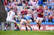 11 August 2018; Dean Rock of Dublin in action against Galway players, from left, goalkeeper Ruairí Lavelle, Seán Andy Ó Ceallaigh, and Eamonn Brannigan during the GAA Football All-Ireland Senior Championship semi-final match between Dublin and Galway at Croke Park in Dublin. Photo by Stephen McCarthy/Sportsfile
