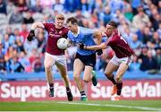 11 August 2018; Dean Rock of Dublin in action against Seán Andy Ó Ceallaigh, left, and Eamonn Brannigan of Galway during the GAA Football All-Ireland Senior Championship semi-final match between Dublin and Galway at Croke Park in Dublin. Photo by Stephen McCarthy/Sportsfile