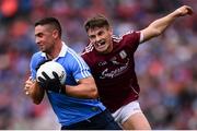 11 August 2018; James McCarthy of Dublin in action against Shane Walsh of Galway during the GAA Football All-Ireland Senior Championship semi-final match between Dublin and Galway at Croke Park in Dublin. Photo by Stephen McCarthy/Sportsfile