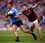 11 August 2018; James McCarthy of Dublin in action against Shane Walsh of Galway during the GAA Football All-Ireland Senior Championship semi-final match between Dublin and Galway at Croke Park in Dublin. Photo by Stephen McCarthy/Sportsfile