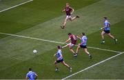 11 August 2018; Shane Walsh of Galway scores his side's second goal during the GAA Football All-Ireland Senior Championship semi-final match between Dublin and Galway at Croke Park in Dublin. Photo by Daire Brennan/Sportsfile