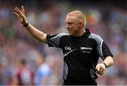 11 August 2018; Referee Barry Cassidy during the GAA Football All-Ireland Senior Championship semi-final match between Dublin and Galway at Croke Park in Dublin.  Photo by Piaras Ó Mídheach/Sportsfile