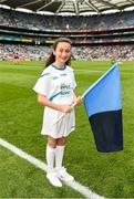 11 August 2018; Croke Park Community flagbearer Amy Henry during the GAA Football All-Ireland Senior Championship semi-final match between Dublin and Galway at Croke Park in Dublin. Photo by Stephen McCarthy/Sportsfile