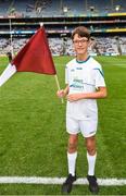 11 August 2018; Croke Park Community flagbearer Oscar Mullen during the GAA Football All-Ireland Senior Championship semi-final match between Dublin and Galway at Croke Park in Dublin. Photo by Stephen McCarthy/Sportsfile