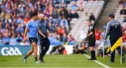11 August 2018; Cian O'Sullivan of Dublin leaves the field after picking up an injury during the GAA Football All-Ireland Senior Championship semi-final match between Dublin and Galway at Croke Park in Dublin. Photo by Stephen McCarthy/Sportsfile