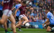 11 August 2018; Shane Walsh kicks a late goal for Galway during the GAA Football All-Ireland Senior Championship semi-final match between Dublin and Galway at Croke Park in Dublin.  Photo by Ray McManus/Sportsfile