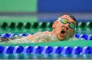 15 August 2018; Aliaksei Talai of Belarus competes in the heats of the Men's 50m Breaststroke SB3 event during day three of the World Para Swimming Allianz European Championships at the Sport Ireland National Aquatic Centre in Blanchardstown, Dublin. Photo by Seb Daly/Sportsfile