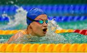15 August 2018; Olga Sviderska of Ukraine competes in the heats of the Women's 50m Breaststroke SB3 event during day three of the World Para Swimming Allianz European Championships at the Sport Ireland National Aquatic Centre in Blanchardstown, Dublin. Photo by Seb Daly/Sportsfile