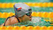 15 August 2018; Dominika Mickova of Czech Republic competes in the heats of the Women's 50m Breaststroke SB3 event during day three of the World Para Swimming Allianz European Championships at the Sport Ireland National Aquatic Centre in Blanchardstown, Dublin. Photo by Seb Daly/Sportsfile