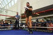 15 August 2018; Tyson Fury during the public workouts at the Castlecourt Shopping Centre in Belfast. Photo by Ramsey Cardy/Sportsfile