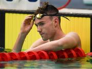 18 August 2018; Barry McClements of Ireland reacts after finishing fifth in the heats of the Men's 400m Freestyle S9 event during day six of the World Para Swimming Allianz European Championships at the Sport Ireland National Aquatic Centre in Blanchardstown, Dublin. Photo by David Fitzgerald/Sportsfile