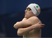 18 August 2018; Barry McClements of Ireland prior to competing in the heats of the Men's 400m Freestyle S9 event during day six of the World Para Swimming Allianz European Championships at the Sport Ireland National Aquatic Centre in Blanchardstown, Dublin. Photo by David Fitzgerald/Sportsfile