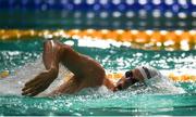 18 August 2018; Hryhory Zudzilau of Belarus competes in the heats of the Men's 100m Freestyle S11 event during day six of the World Para Swimming Allianz European Championships at the Sport Ireland National Aquatic Centre in Blanchardstown, Dublin. Photo by David Fitzgerald/Sportsfile