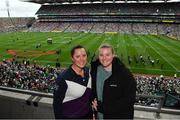 19 August 2018; Winners of the 2018 Magners Sydney Irish Festival competition enjoying the All Ireland Final as part of their prize. Aleacia Olm, left, and Danielle Davey have travelled all the way from Australia thanks to the Irish Festival taking place on 10-11th November 2018 in Sydney, Australia. The festival includes a fully sanctioned hurling match between Galway and Kilkenny. Photo by Brendan Moran/Sportsfile