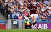 11 August 2018; Shane Walsh of Galway takes a free during the GAA Football All-Ireland Senior Championship semi-final match between Dublin and Galway at Croke Park in Dublin.  Photo by Piaras Ó Mídheach/Sportsfile