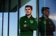 3 September 2018; Ryan Manning poses for a portrait following a Republic of Ireland Under 21 Press Conference at the Carlton Hotel in Dublin.  Photo by Sam Barnes/Sportsfile