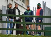 4 September 2018; From left, Ireland forwards coach Simon Easterby, Ireland defence coach Andy Farrell, Connacht head coach Andy Friend and Connacht defence coach Peter Wilkins during Connacht Rugby squad training at the Sportsground in Galway. Photo by Harry Murphy/Sportsfile