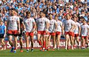 2 September 2018; The Tyrone team on parade before the GAA Football All-Ireland Senior Championship Final match between Dublin and Tyrone at Croke Park in Dublin. Photo by Oliver McVeigh/Sportsfile
