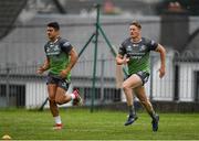 4 September 2018; Tiernan O'Halloran, left, and Eoin Griffin during Connacht Rugby squad training at the Sportsground in Galway. Photo by Harry Murphy/Sportsfile