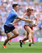 2 September 2018; Peter Harte of Tyrone is tackled by John Small of Dublin during the GAA Football All-Ireland Senior Championship Final match between Dublin and Tyrone at Croke Park in Dublin. Photo by Brendan Moran/Sportsfile