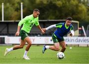 7 September 2018; Graham Burke, left, and Enda Stevens during a Republic of Ireland Training Session at Dragon Park in Newport, Wales. Photo by Stephen McCarthy/Sportsfile