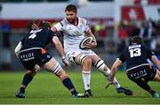 7 September 2018; Iain Henderson of Ulster is tackled by Ben Toolis of Edinburgh during the Guinness PRO14 Round 2 match between Ulster and Edinburgh Rugby at the Kingspan Stadium in Belfast. Photo by Oliver McVeigh/Sportsfile