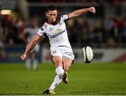 7 September 2018; John Cooney of Ulster kicking a penalty in overtime to win the game during the Guinness PRO14 Round 2 match between Ulster and Edinburgh Rugby at the Kingspan Stadium in Belfast. Photo by Oliver McVeigh/Sportsfile