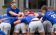 8 September 2018; Anthony Ryan of Leinster, left, and Alex Kendellen of Munster in a scrum during the U19 Interprovincial Championship match between Leinster and Munster at Energia Park in Dublin. Photo by Piaras Ó Mídheach/Sportsfile