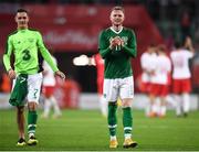 11 September 2018; Aiden O'Brien, right, and Shaun Williams of Republic of Ireland following the International Friendly match between Poland and Republic of Ireland at the Municipal Stadium in Wroclaw, Poland. Photo by Stephen McCarthy/Sportsfile