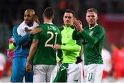 11 September 2018; Aiden O'Brien of Republic of Ireland and his team-mates following the International Friendly match between Poland and Republic of Ireland at the Municipal Stadium in Wroclaw, Poland. Photo by Stephen McCarthy/Sportsfile