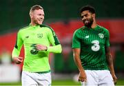 11 September 2018; Aiden O'Brien, left, and Cyrus Christie of Republic of Ireland prior to the International Friendly match between Poland and Republic of Ireland at the Municipal Stadium in Wroclaw, Poland. Photo by Stephen McCarthy/Sportsfile