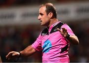 7 September 2018; Referee Stuart Berry during the Guinness PRO14 Round 2 match between Ulster and Edinburgh Rugby at the Kingspan Stadium in Belfast. Photo by Oliver McVeigh/Sportsfile