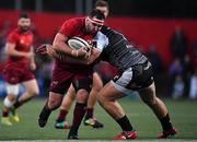 14 September 2018; James Cronin of Munster is tackled by Rhodri Jones of Ospreys during the Guinness PRO14 Round 3 match between Munster and Ospreys at Irish Independent Park in Cork. Photo by Brendan Moran/Sportsfile
