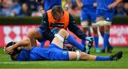 15 September 2018; Scott Fardy of Leinster is attended to by Leinster team doctor Prof John Ryan during the Guinness PRO14 Round 3 match between Leinster and Dragons at the RDS Arena in Dublin. Photo by Brendan Moran/Sportsfile