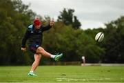 17 September 2018; Ian Keatley practices his place kicking during Munster rugby squad training at the University of Limerick in Limerick. Photo by Diarmuid Greene/Sportsfile