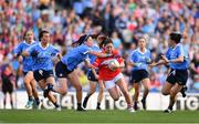 16 September 2018; Eimear Scally of Cork in action against Olwen Carey of Dublin during the TG4 All-Ireland Ladies Football Senior Championship Final match between Cork and Dublin at Croke Park, Dublin. Photo by Sam Barnes/Sportsfile
