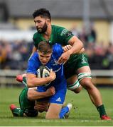 29 September 2018; Garry Ringrose of Leinster is tackled by Tom Farrell, left, and Colby Fainga’a of Connacht during the Guinness PRO14 Round 5 match between Connacht and Leinster at The Sportsground in Galway. Photo by Brendan Moran/Sportsfile