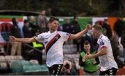 30 September 2018; Dinny Corcoran of Bohemians celebrates with his team-mate Keith Ward, right, celebrates after scoring his side's first goal during the Irish Daily Mail FAI Cup Semi-Final match between Bohemians and Cork City at Dalymount Park in Dublin. Photo by Stephen McCarthy/Sportsfile