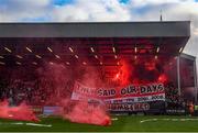 30 September 2018; Bohemians supporters prior to the Irish Daily Mail FAI Cup Semi-Final match between Bohemians and Cork City at Dalymount Park in Dublin. Photo by Stephen McCarthy/Sportsfile