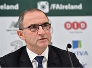 4 October 2018; Republic of Ireland manager Martin O'Neill during the Republic of Ireland Squad Announcement at the Aviva Stadium in Dublin. Photo by Matt Browne/Sportsfile