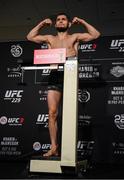 5 October 2018; Khabib Nurmagomedov weighs in for UFC 229 at the Park Theater in Las Vegas, Nevada, United States. Photo by Stephen McCarthy/Sportsfile