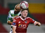 5 October 2018; Cian Murphy of Cork City in action against Ethan Boyle of Shamrock Rovers during the SSE Airtricity League Premier Division match between Shamrock Rovers and Cork City Tallaght Stadium, Dublin. Photo by Matt Browne/Sportsfile