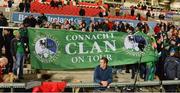 5 October 2018; Connacht supporters celebrate after the Guinness PRO14 Round 6 match between Ulster and Connacht at Kingspan Stadium, in Belfast. Photo by Oliver McVeigh/Sportsfile