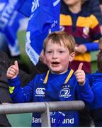 6 October 2018; A young Leinster supporter during the Guinness PRO14 Round 6 match between Leinster and Munster at the Aviva Stadium in Dublin. Photo by Seb Daly/Sportsfile