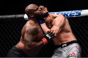 6 October 2018; Derrick Lewis, right, in action against Alexander Volkov in their UFC heavyweight fight during UFC 229 at T-Mobile Arena in Las Vegas, Nevada, USA. Photo by Stephen McCarthy/Sportsfile