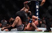 6 October 2018; Derrick Lewis, left, in action against Alexander Volkov in their UFC heavyweight fight during UFC 229 at T-Mobile Arena in Las Vegas, Nevada, USA. Photo by Stephen McCarthy/Sportsfile